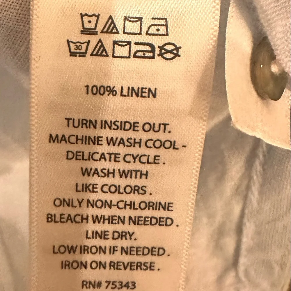 Sigrid Olsen 100% Linen Button-Up Tunic – Light Blue – Size M - Picture 5 of 5